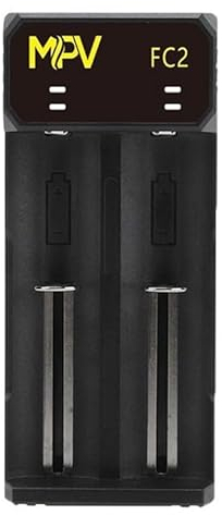 FC2 MPV Lithium-Batterieladegerät für 10440, 14500, 14650, RCR16340, 16650, 17500, 17650, 17670, 18350, 18490, 18500, 18650, 20700, 20700, 2. 1700. 22700, 2 6650, 26700 - USB C