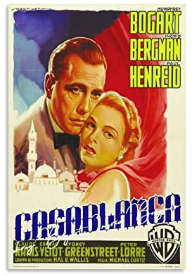 RIDAEX Bild Auf Leinwand 40 * 60cm Senza Cornice Humphrey Bogart Ingrid Bergman Poster e Wall Art Arredamento moderno della camera da letto familiare