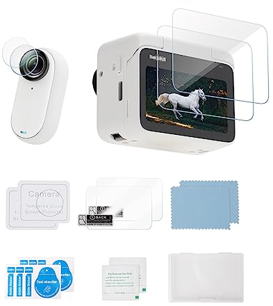 ZJRXM Objektivschutz Displayschutz für Insta360 Go 3, 2 Stück Displayschutzfolie für Insta360 Go 3