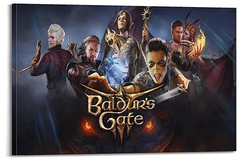 VZRSQZK Videospiel Baldur's Gate 3 Poster, dekoratives Gemälde, Leinwand, Wandposter und Kunstdruck, modernes Familienschlafzimmer-Dekor-Poster, 30 x 45 cm