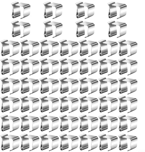 50 Stück Metall-Dachrinnen-Haken, Multipack, Outdoor-Weihnachtslichter, Clips, Dachrinnenhaken zum Aufhängen von Weihnachtslichtern, Edelstahl, Urlaubslichter-Clips (groß), (1977852395)