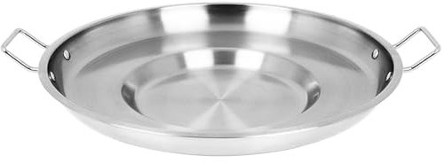 Mexican Discada Pan Stainless Steel Concave Comal Heavy Duty Comal Frying Bowl Comal Cazo Griddle Fryer Authentic Mexican Tortillas and Tacos Stir Fry Wok, 40cm