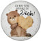 Biber Magnet rund mit Flaschenöffner rund mit Spruch Ich Bin total vernagt in Dich Liebe Partner Romantik Valentinsgeschenk Nagetier Liebesbote zum Valentinstag