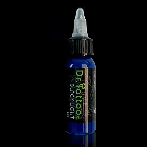 Tattoo -Farbtinte, 1Oz/30 Ml Fluoreszierende Pigment Leuchtend Tattoo Pigment Körper Malerei Tattoo Farb Tattoo Ink Kit Pigment Set Fluoreszenz Tattoo Ausrüstung,Blau
