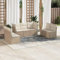 ULUYYUC 7-TLG. Garten-Sofagarnitur, Ecksofa Küchensofa Polsterbank Eckbankgruppe Geeignet für Garten Balkon Außenbereich Hinterhof mit Kissen Beige Poly Rattan
