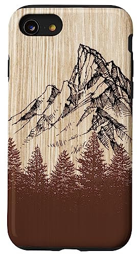 Hülle für iPhone SE (2020) / 7 / 8 Outdoor Wandern Holz Natur Berg Wald Camping Liebhaber