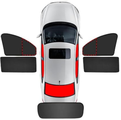 YANGDUN Parasol Ventana Lateral Coche para Audi New A4 B9 2017-2023, Cortinillas Boquear los Rayos UV y el Calor, Protección de la privacidad,5pcs Wholecar
