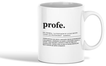 Taza Dia del Profesor/a Maestro/a Regalo Día del Profesor de cerámica regalos originales regalo Profes (DEFINICION PROFE)