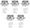 5PCS Push Button Latch Catch Drawer Replacement Keyless Door Lock Cupboard Door Motorhome Caravan Cabinet Knob Zinc Alloy Pop Up for 15-18mm Thickness Cabinet Boat Horsebox Camper Van RV Silver