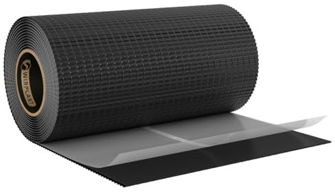 WANDANSCHLUSSBAND | Länge 5m | Breite 300mm | hochwertiges Aluminium und Butyl | Selbstklebend | Dach Kaminanschlussband 4D Struktur (Schwarz RAL9005)