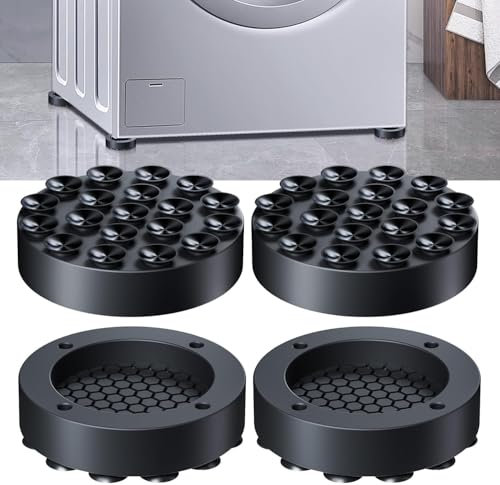 Piedini Antivibrazione per Lavatrice,4pcs Piedini lavatrice,Piedini Gommine per Lavatrici,Piedini Lavatrice Antivibrazione,Tappetino Antivibrazione Gomma per Lavatrice,Cuscinetti in Antiscivolo