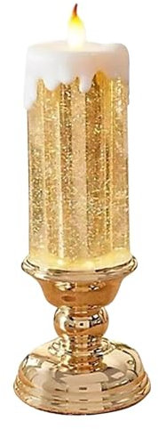 Generico LED Candle Light - Swirling Glitter Flameless Candles - Realistic Dancing Flickering Wick Desk Table Light For Christmas - Flameless Candles Battery Operated Candles