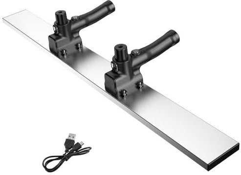 NYANS Vibratore per Superficie in Calcestruzzo, Strumento Vibrante per Calcestruzzo, Pannello per Massetto in Calcestruzzo, Righello Vibrante per Batteria al Litio,Black+datacable