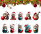 Katze Weihnachtsanhänger mit Weihnachtsmütze, 10 Stück Christbaumschmuck, Weihnachts-Autozubehör-Interieur, Kreativer Rucksack Anhänger, Weihnachtsdeko Weihnachtsbaum-Anhänger