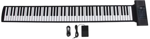 88 Keys Portable Piano,Keyboard Hand Roll Piano,Roll Up Keyboard Piano, Foldable Piano,Roll Out Piano,Keyboard Piano, Travel Piano