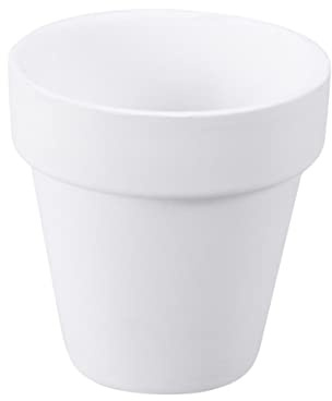 OFFSCH 10 Stück 6,3 X 6,3 cm Kleine Weiße Terrakotta-töpfe Ton Keramik Pflanzgefäß Kaktus Blumentöpfe Sukkulenten Pflanztöpfe Mit Loch