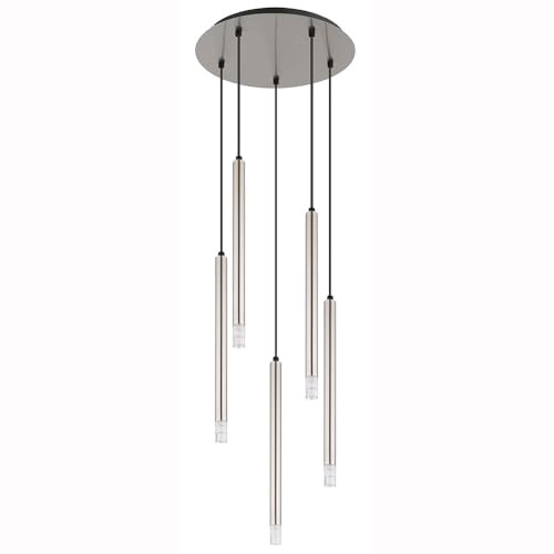 Pendant Light Dining Table Lamp Silver 5 Bulbs Living Room Lamp Height 120 cm