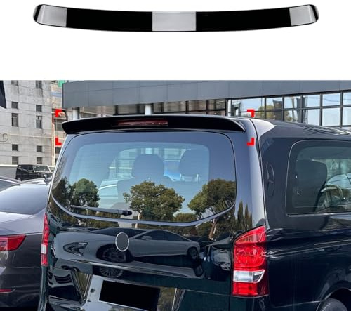 WBWBB Auto Heckspoiler für Mercedes Benz Vito W447 2016-2023, Kohlefasermaterial Dach Heckflügel Spoiler Performance Tuning Lippe Auto Heckflügel-Dekoration