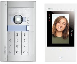 BTICINO, Flex‘ONE-Set Classe 300EOS with Netatmo + Sfera Code, erste smarte Wi-Fi-Video-Innenstelle mit integr. Alexa, 5-Touchscreen, optimierte Farbkamera, App Home+Security, 2-Draht-Technik, 363520