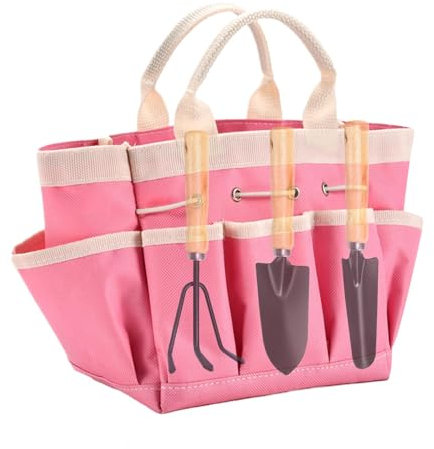 Garden Tools Holder Bags - Garden Tools Bags Organizer Heavy Duty 8 Pocket - Storage With Handles And Elastic Straps - Gardening Tote | For Indoor Outdoor