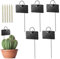 Slate Plant Labels Garden Marker Label Signs with Stakes for Plants Vegetables Greenhouse 5Pcs Black Rectangle Shape 4x2.7 inch.