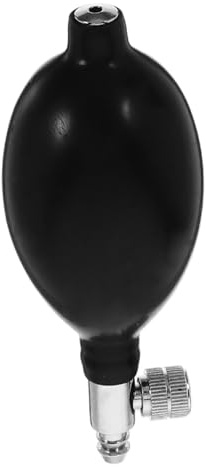 Ersatz Latex Aufblasventil mit Ventil für Blutdruckmessgerät Schwarz | 1 Stück, Metallkomponente, Vielseitige Kompatibilität, Zuverlässige Messung, Präzise Werte