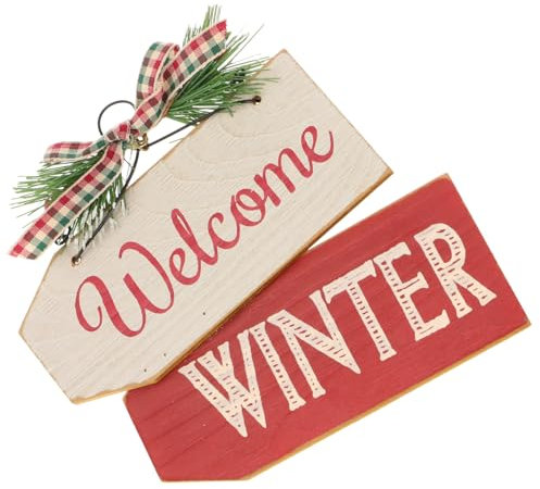 Garneck 1 Pieza Adorno Navideño de Madera con Frase Colgante Escena de Navidad para Decoración del Árbol Accesorio para Fiestas y Reuniones Familiares