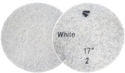 Diamantfilze Ø430 für Einscheibenmaschine – Professionelle Schleifscheiben zur Wiederherstellung und Polieren von Böden aus Marmor, Granit und Beton – Set 400/800/1500/3000 (Weiß, 430 mm, 800, Medium)