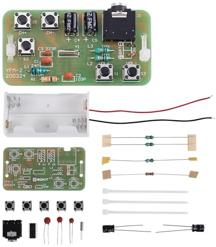 puhae 76MHz-108MHz Stereo FM Radio Receiver Module FM DIY Electronic Soldering Kit Circuit PCB Board Solder Practice Project