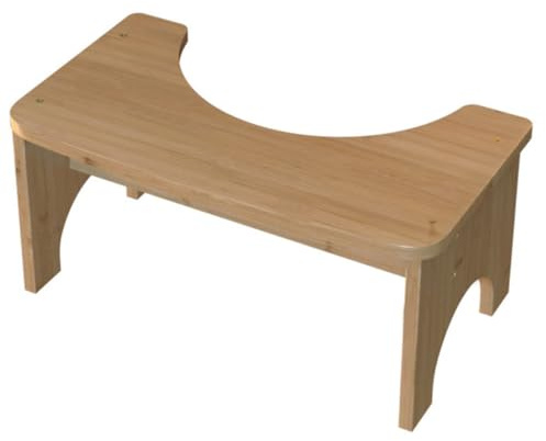 Ipetboom Tabouret de Toilette en Bois Naturel Robuste pour Garçon et Filles, Marchepied Stable Antidérapant 1 Pièce, Siège de Toilette Pratique pour Salle de Bain et Wc, Petit Repose-pieds