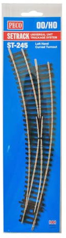 Peco ST-245 OO Gauge Lefthand Curved Point