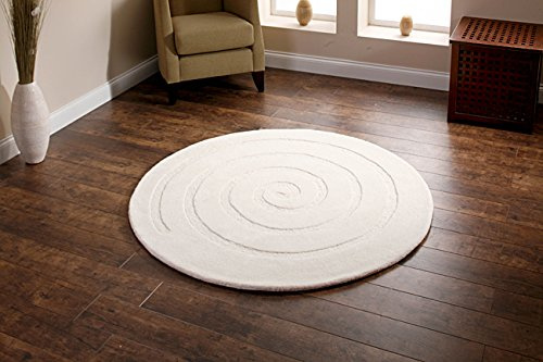 Rugs Direct Rug, Wool, Ivory, 180cm x 180cm