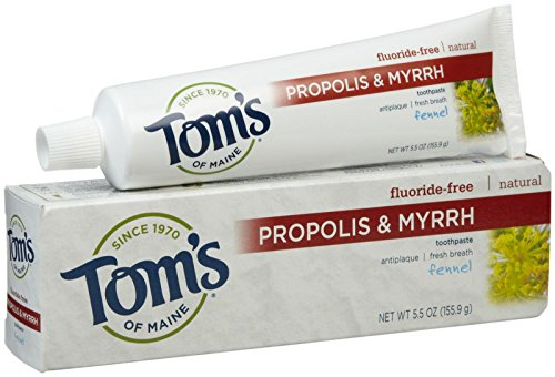 Tom's of Maine Propolis & Myrrhe natürliches fluoridfreie Zahnpasta mit Fenchel 160 ml