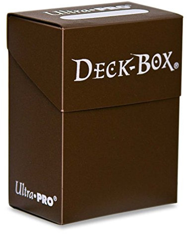 Ultra PRO Deck Box für Sammelkarten Braun – PRO 80+ Kartenbox für bis zu 80 doppelt gesleevte Karten – Aufbewahrungsbox Standardgröße TCG MTG Pokémon Yu-Gi-Oh! Magic Trading Cards