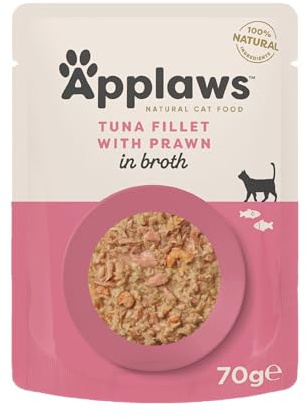 Applaws Cat Pouch Tuna Fillet & Black Tiger Prawn 12 x 70g 840g