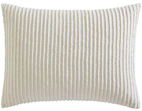 Beatrice Home Fashions Channel Chenille Standard Sham, Ivory