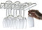 CKB Ltd® 3 Row Under Cupboard Counter Wall Mounted Glass Rack 29 x 7 x 32 cm - Holds Any Type of Stemware Glassware Wine Glasses and Flutes (Silver)