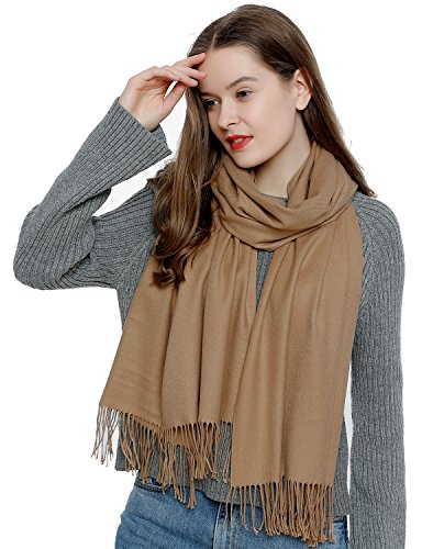 DonDon Écharpe femme hiver chaud et douce Châle Etole Foulard 185 x 65 cm - kaki