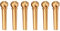6 Stück Gitarre Pin, Messing Akustische Gitarre Brücke End Pin für Ukulele, E-Gitarre, Bass, Akustik und Westerngitarre(Gold)