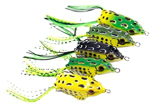 VORCOOL 2Pcs Frosch Angelköder lebensechte Topwater Lockt mit Doppelhaken zum Angeln