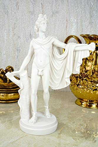 Kremers Schatzkiste Alabaster Figur Apollo Sonnengott Skulptur 23 cm weiß Apollon Griechiche Mythologie
