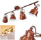 Deckenleuchte Safari, Deckenlampe aus Metall in Rost/Weiß, 4-flammig, mit verstellbaren Strahlern u. Lichteffekt, 4 x E14-Fassung, Spot im Retro/Vintage Design, ohne Leuchtmittel