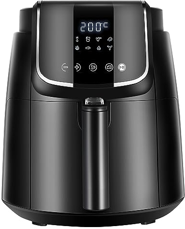Midea Air Fryers Oven, 4L Oil-Free Digital Air Fryer 1500W, 8 Preset Functions, Rapid Air Circulation, 35-200℃, Roast, Grill, Defrost, Shake Reminder, 60-Min Timer, 81 PDF Recipes, Dishwasher Safe