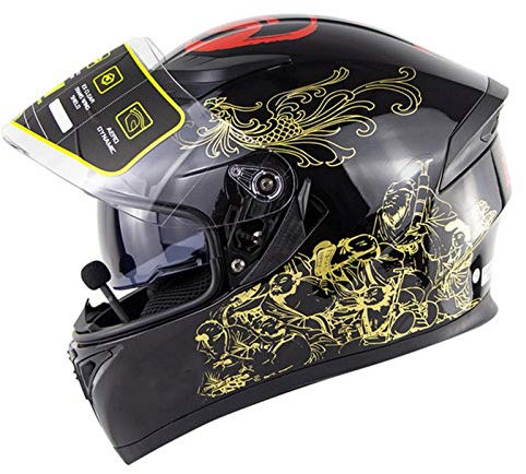 Balscw Bluetooth Motorradhelm Klapphelme Modularer Helm Integralhelme ECE-Zertifizierung Mit Doppelter Sonnenblende Full Face Racing Off Road Helm Mofa Scooter Cruiser Unisex Mit Mikrofon
