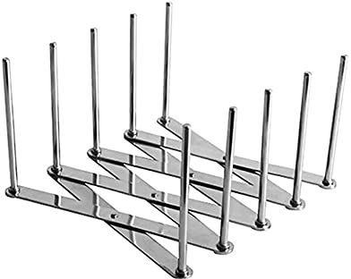 MEETOZ Pot Lid Holder, Adjustable Pot Lid Organizer, Kitchen Cabinet Pantry Pan and Pot Lid Organizer Rack Holder