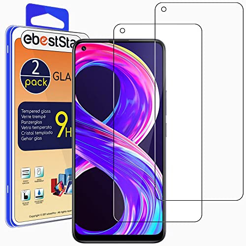 ebestStar - Cristal Templado x2 para Realme 8 Pro, Realme 8 (No 5G), Protector Pantalla Película Vidrio, Antigolpes