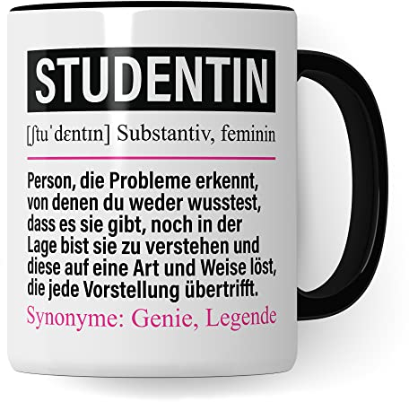 Tasse Studentin lustig, Studentin Geschenk Beruf, Spruch Kaffeebecher Studentinnen Geschenkidee, Beruf Studium Uni Universität Kaffee-Tasse Teetasse Becher
