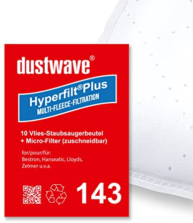 10x Staubsaugerbeutel | Staubfilter | Staubsäcke passend für Alaska - BS 1260 - dustwave® Markenstaubbeutel/Made in Germany + inkl. Microfilter (Sparpack)