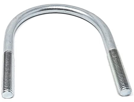 Design61 Lot de 2 vis à étrier DIN 3570 - En acier rond - M12 x 109 x Ø 57,0-60,3 mm - Étrier fileté galvanisé - Pour fixation de tuyaux, construction métallique, automobile, industrie, bateau