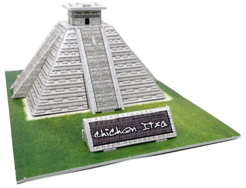 Edu-Sci 3D-Puzzle Maya-Pyramide, 19 Teile, Historisch, Unisex, Ab 7 Jahren, Kunststoff, Montiert: 210 mm x 140 mm x 80 mm